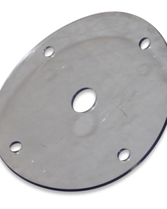 Flange gasket soft PVC D140/19x3mm D115mm 4hole D8.5mm